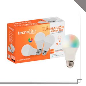 Kit de 3 focos LED Inteligentes Luz de colores Tecnolite